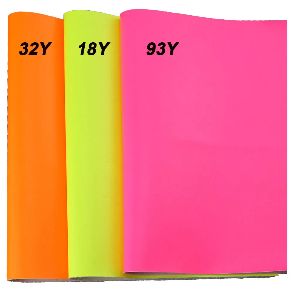 30x132cm Roll Neon Green Pink Soft Smooth Faux Synthetic PU Leather Fabric For Handbags Bows Sewing Craft DIY BH471