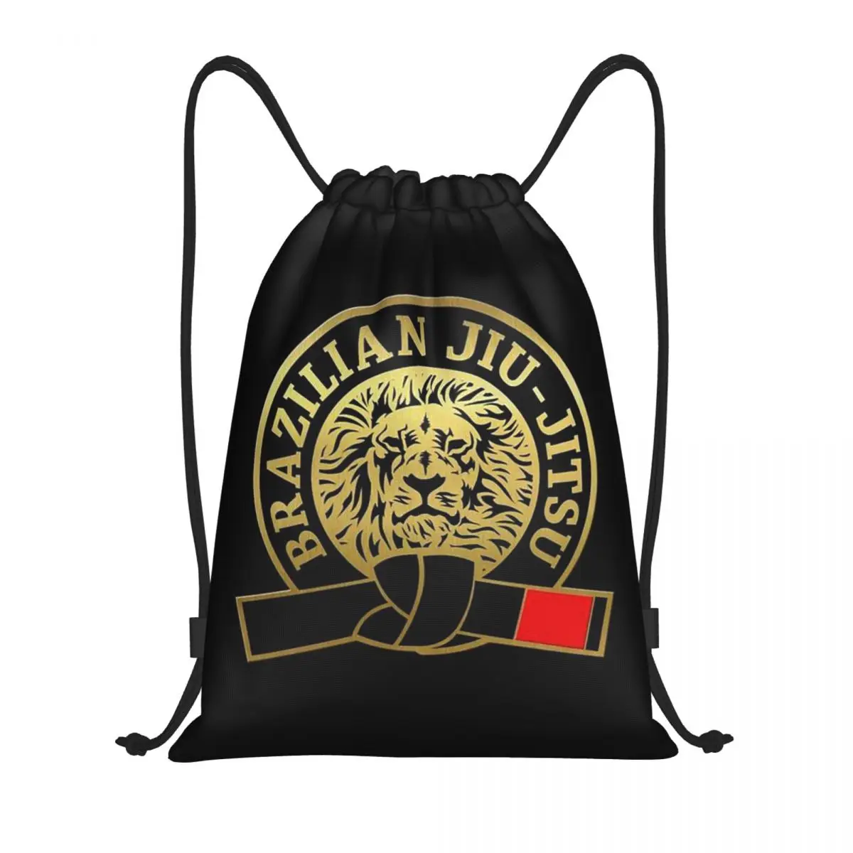 

Jiu-Jitsu Warrior Japanese Bjj Gi And Black Belt Mma Backpacks Portable Drawstring Bags Sports Bag Book Bags for Travel School