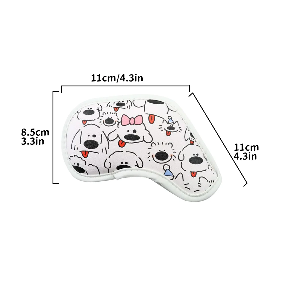 10 Pcs/Set PU Leather Waterproof Golf Headcover Golf Iron Covers Cartoon Cute Puppy Pattern For Iron Sand Wedge Clubs Drop Ship