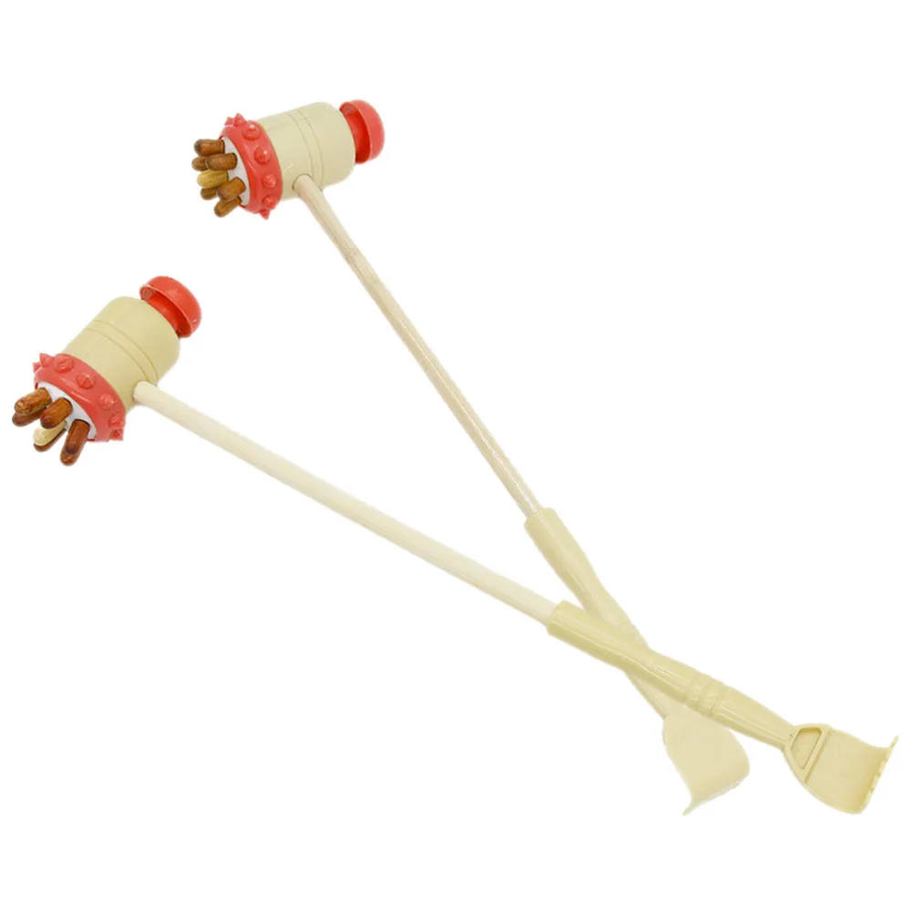 

2pcs Wooden Massage Hammer Handheld Back Massager Portable Percussion Tool For Whole Body Shoulder Leg Foot Home Use