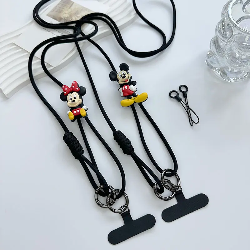 Disney Couple Mickey & Minnie Phone Lanyard, Drop-Proof Wrist Strap, Vintage CCD Camera Strap, Ideal Gift for Men and Women Gift