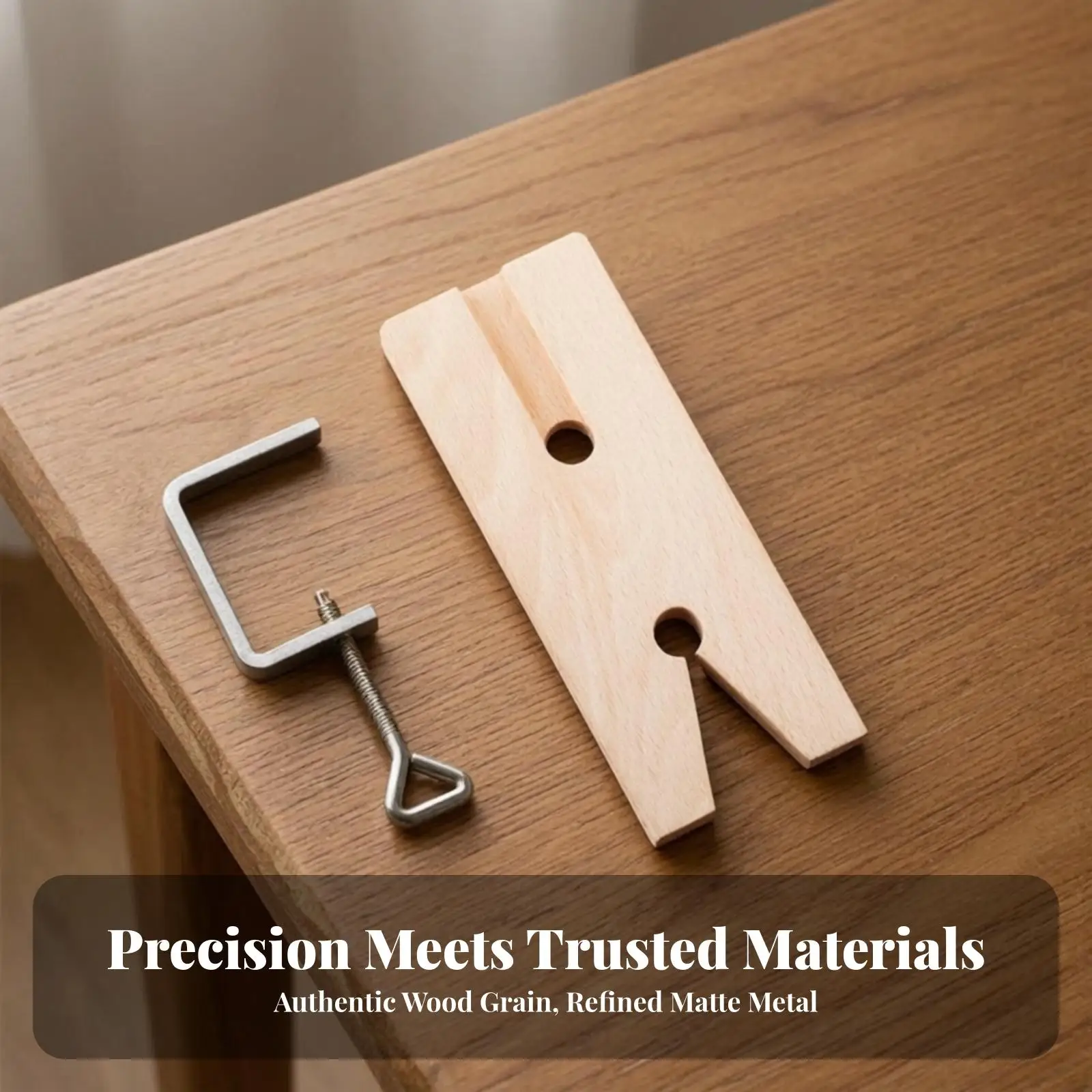 Jewellers Bench Pin Clamp Wood Work Surface with Metal Clamp for Jewelry Workbench Secure Mounting Compact Adjustable Design