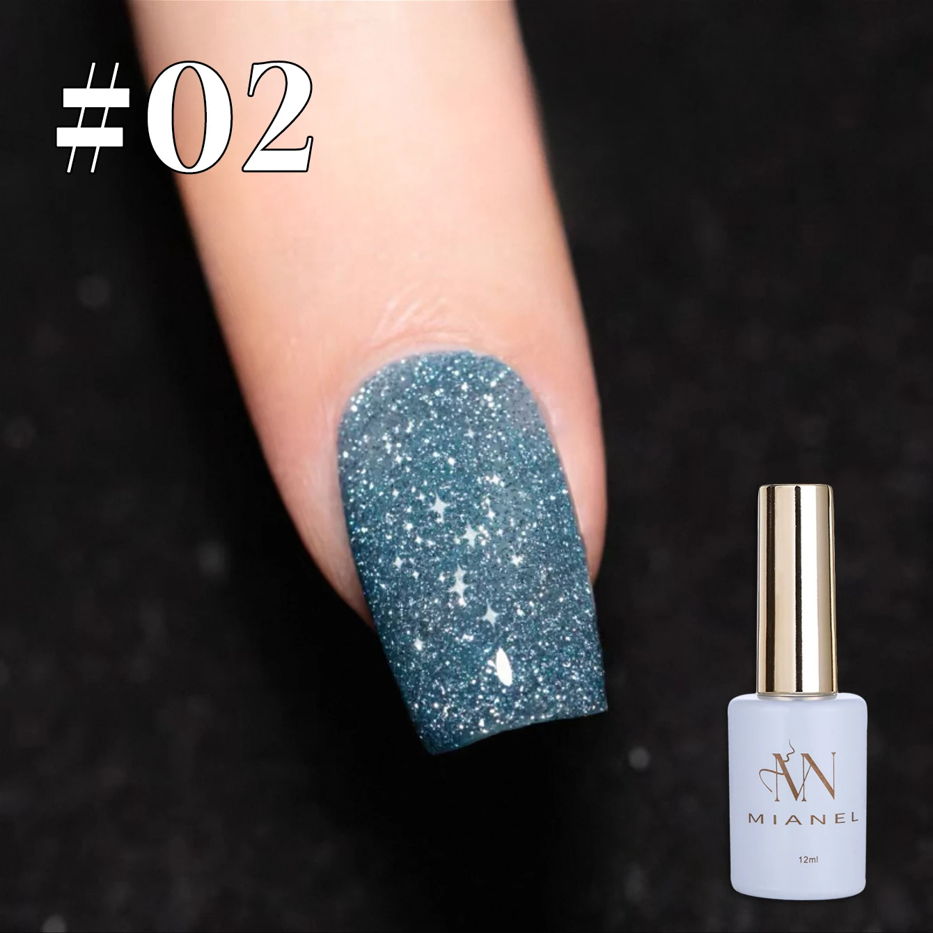 MIANEL 1-12 قطعة 12 مللي الصيف الأظافر وامض الزجاج كسر الماس هلام طلاء الأظافر بريق هلام البولندية 2025 جديد الليزر ديسكو جل