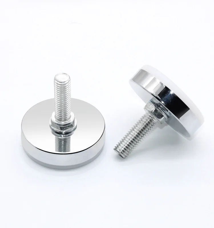 4/8pcs M6 M8 M10 Screw In Adjustable Furniture Feet Metal Face Nylon Base Glide Slide Pad Table Chair Sofa Legs Foot Levelling view 6