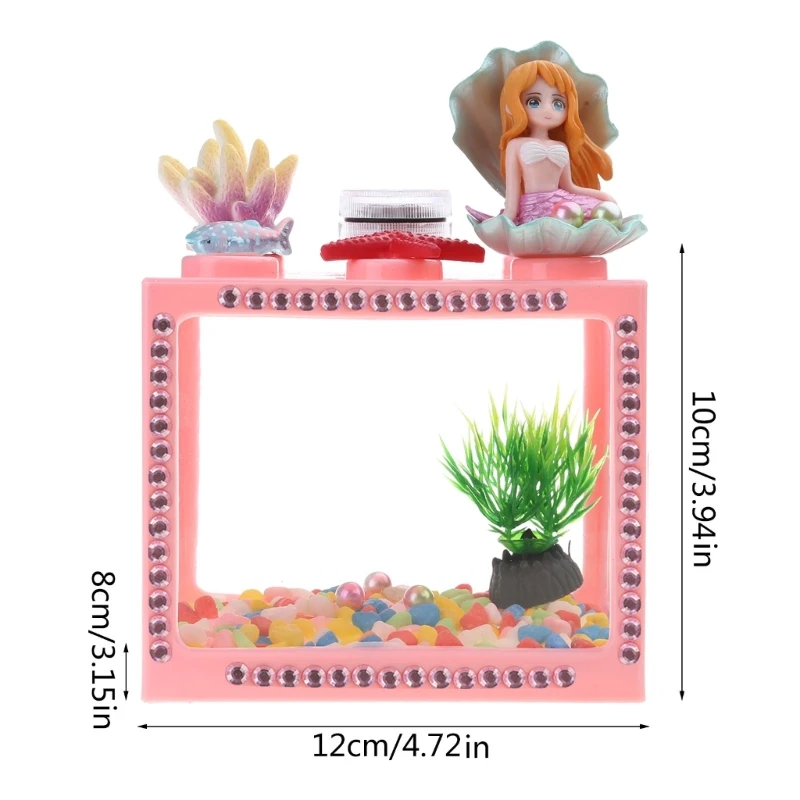 Small Betta Fish for Tank Single Fish Aquarium Cube Tanks DIY Craft Accessories