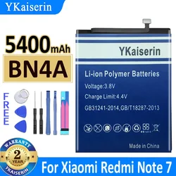 5400MAH YKaiserin  Battery BN4A  For Xiaomi Redmi Note 7 Note7 High Capacity Bateria + Track Code