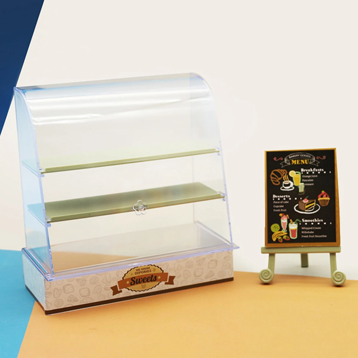 Casa de muñecas a escala 1:12, decoración de tienda de pasteles en miniatura, soporte de panadería, juego de comida, modelo de casa de juego para niña, regalo, juguete de cocina