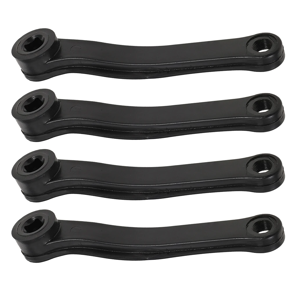 4Pcs Bicycle Crank Arm Set Universal Left Side Durable Versatile Comfortable Smooth Riding Bike Accessories Black