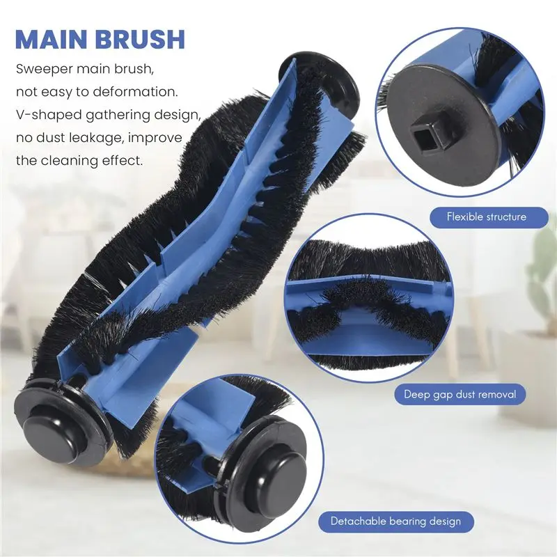 Conjunto abvi para eufy robovac 11s max, robovac 30c max, robovac g10, robovac g30, edge-13 peças de reposição filtro de escova