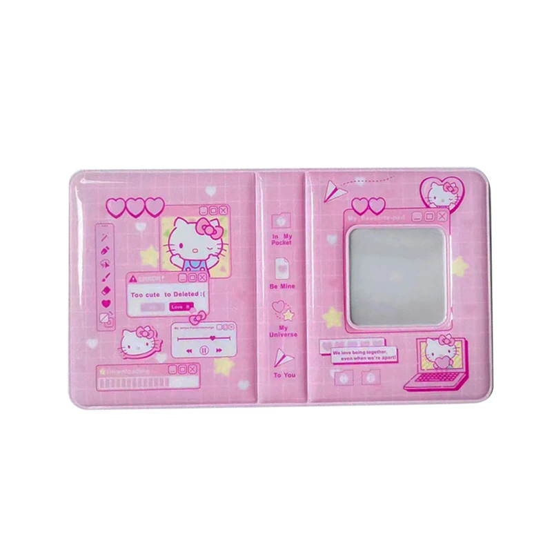 3-Inch Hello Kitty Sanrio Photo Album Card Kawaii Storage Photo Album Cute Card Storage Holder Cards Collect Mini Toys Gift for