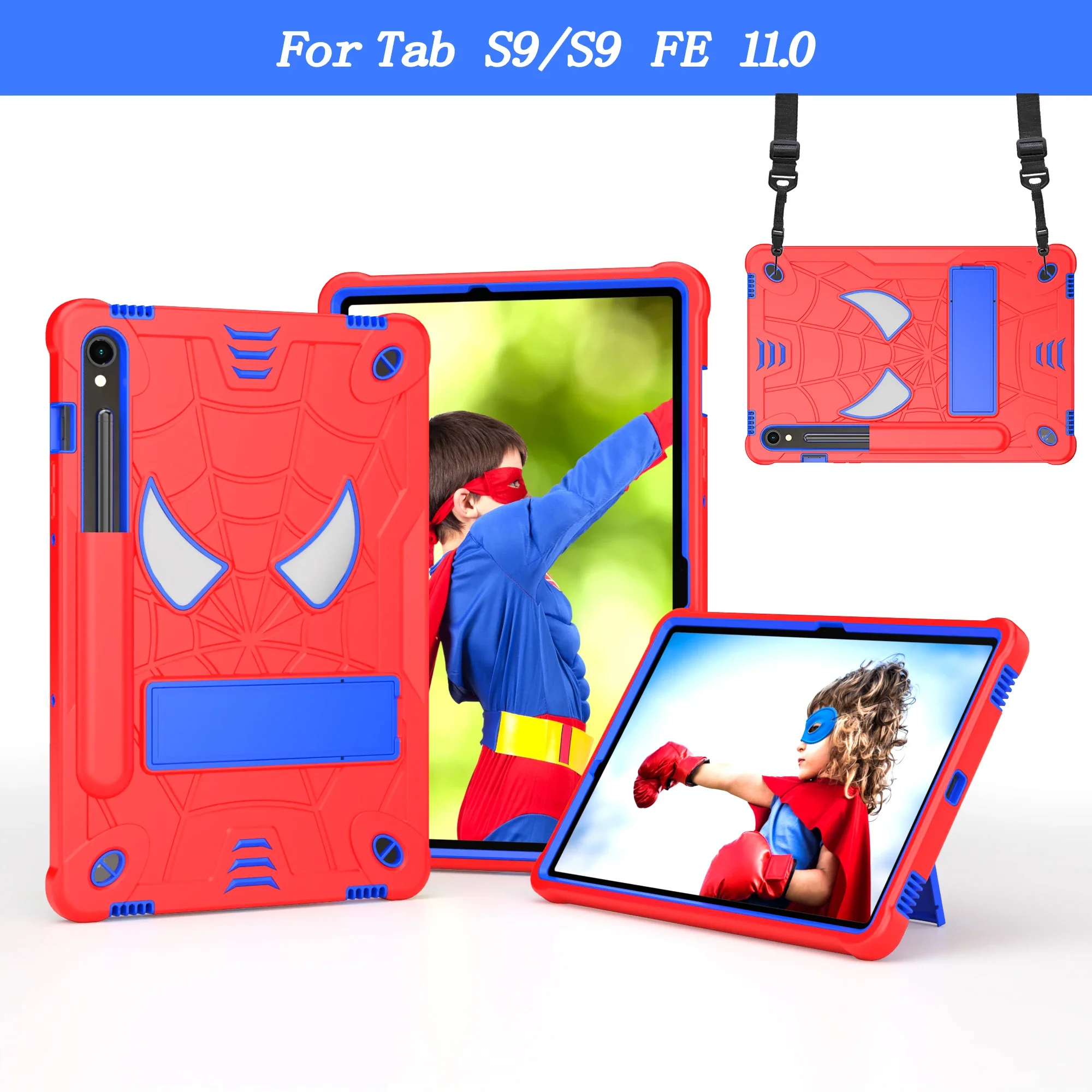 

For Samsung Galaxy Tab S9 FE 11 inch SM-X510/X516 Kids Tablet Case Shock-proof Folding Stand for Samsung Galaxy Tab S9 11 inch
