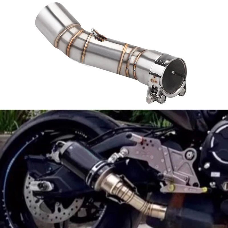 Hochwertiges Motorrad-Auspuffsystem, 51 mm Mittelrohr zum Aufstecken für CFMOTO CLX-700 CLX700 Sport