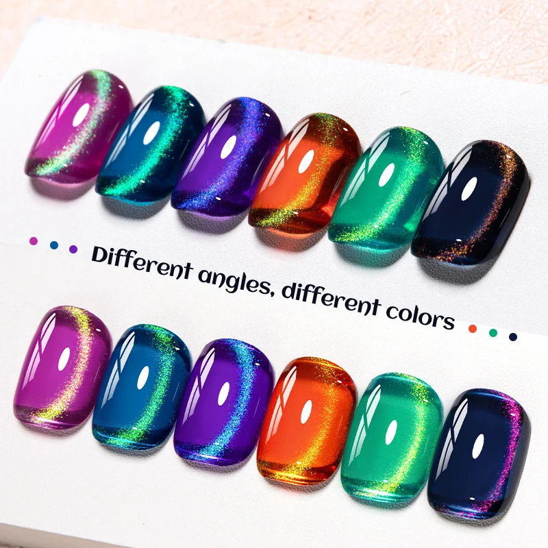 Vernis à ongles Gel magnétique chat pierre précieuse colorée violet Gel UV tremper les ongles vernis Gel magnétique Nail Art DlY pour Salon à la maison