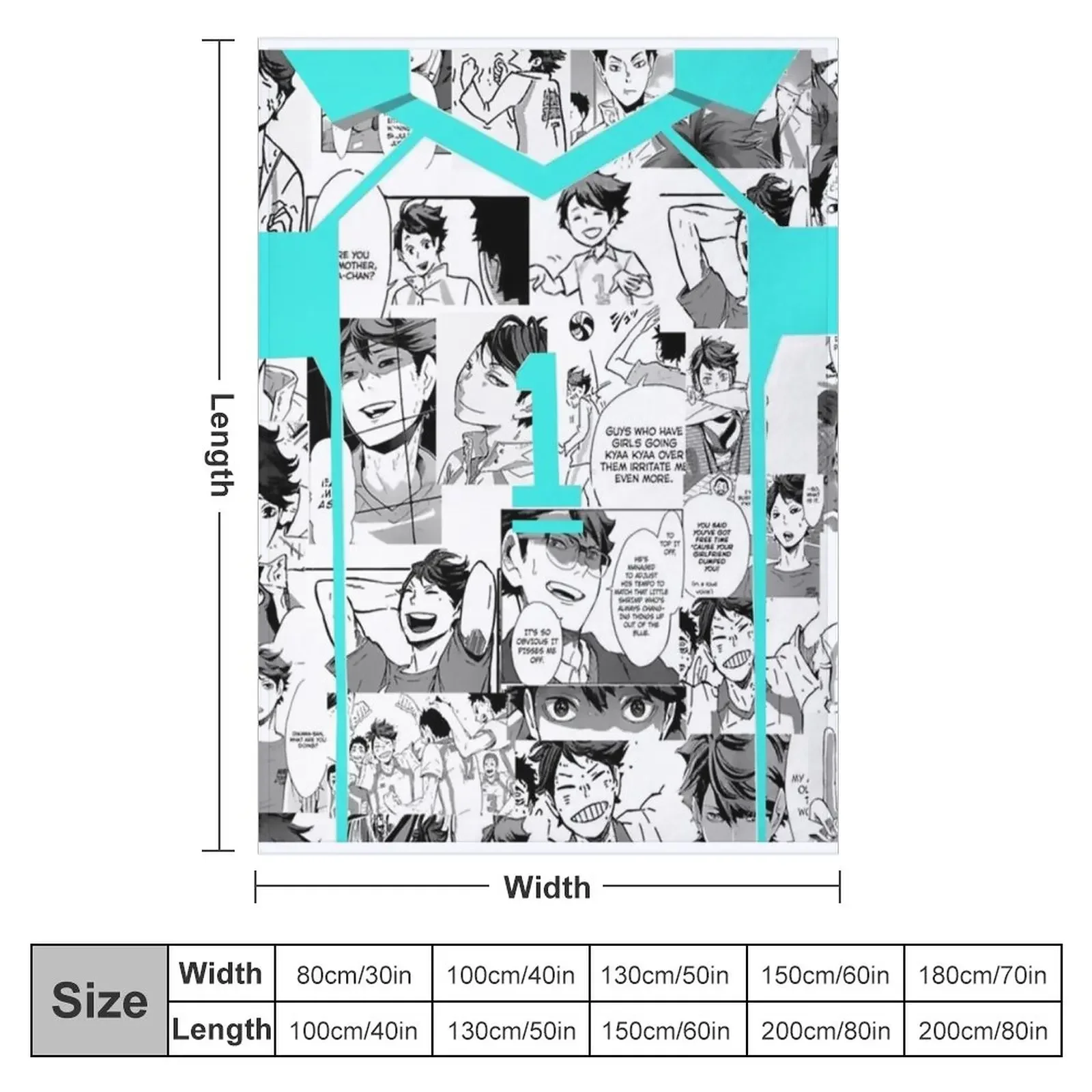 oikawa jersey collage Throw Blanket decorative blankets ands Blankets