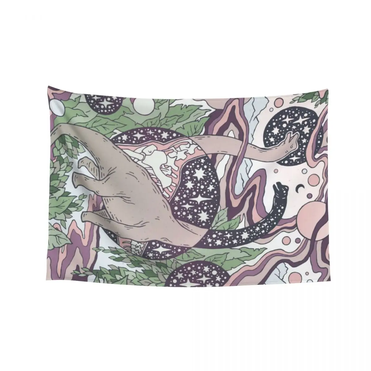 

Jurassic Portal | Purple Haze Palette | Dinosaur Science Fiction Art Tapestry Room Ornaments Anime Decor Tapestry