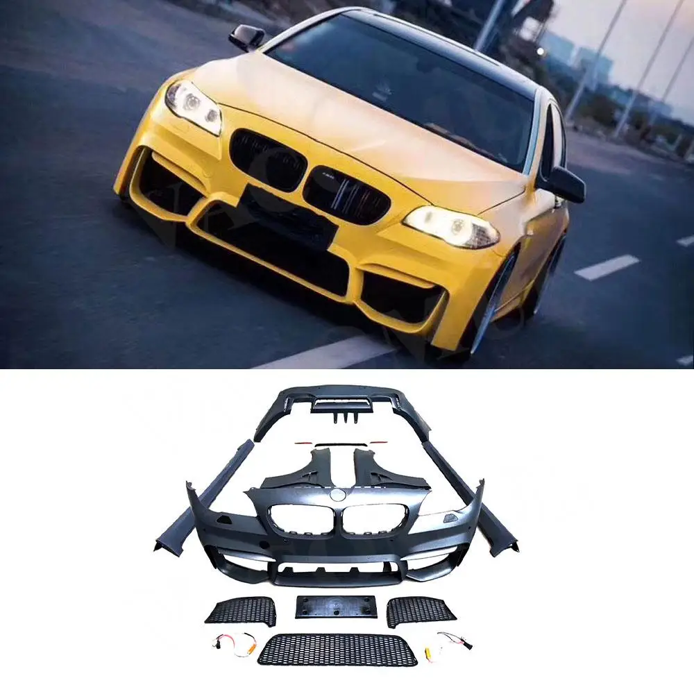 

5 Series Wide body kit Front bumper Grill Rear bumper Side Skirts Fenders For BMW F10 F18 2011-2017 Car Styling