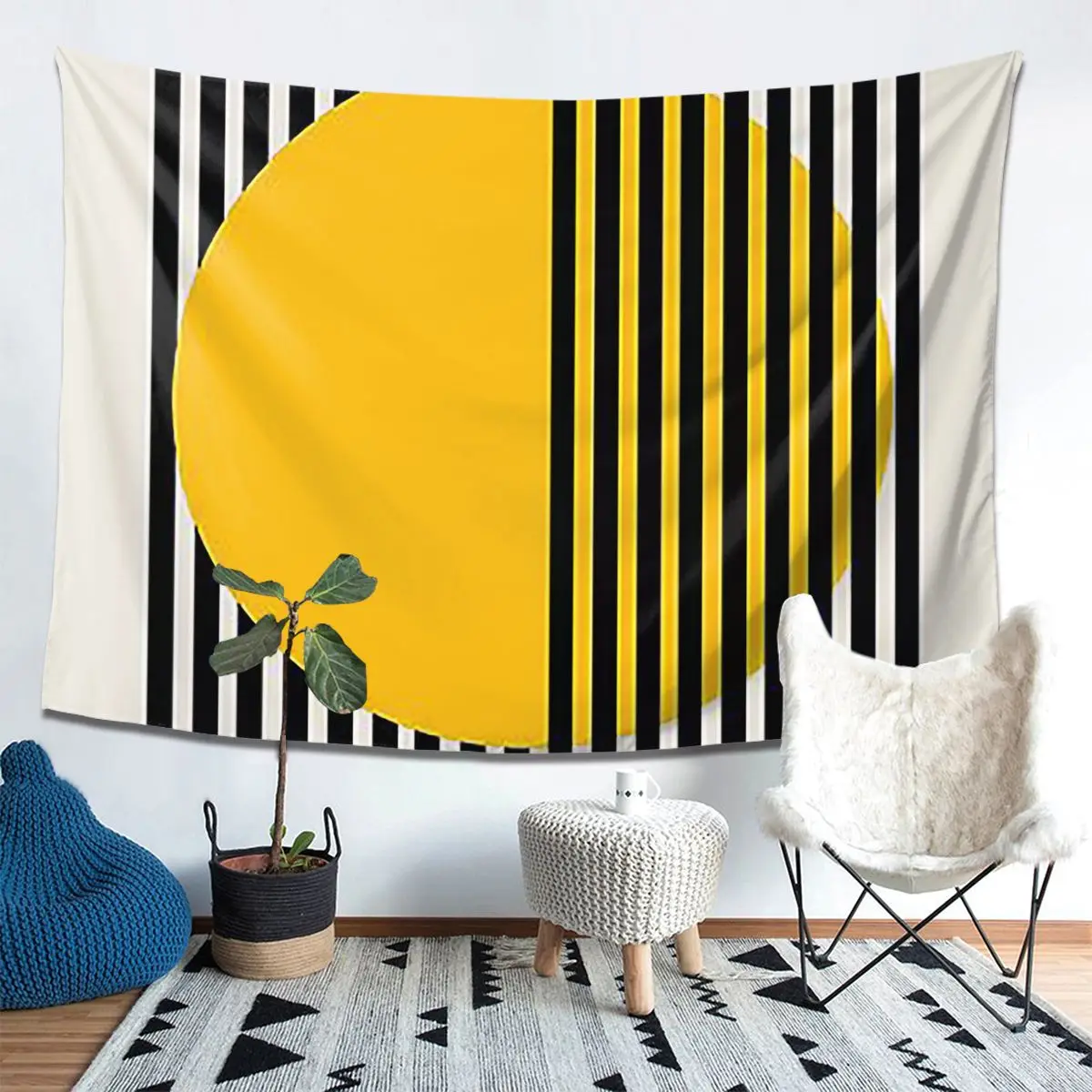 

Гобелен с выставочным принтом Bauhaus, украшение, художественные эстетические гобелены для гостиной, спальни, дома, настенная ткань, настенная подвеска