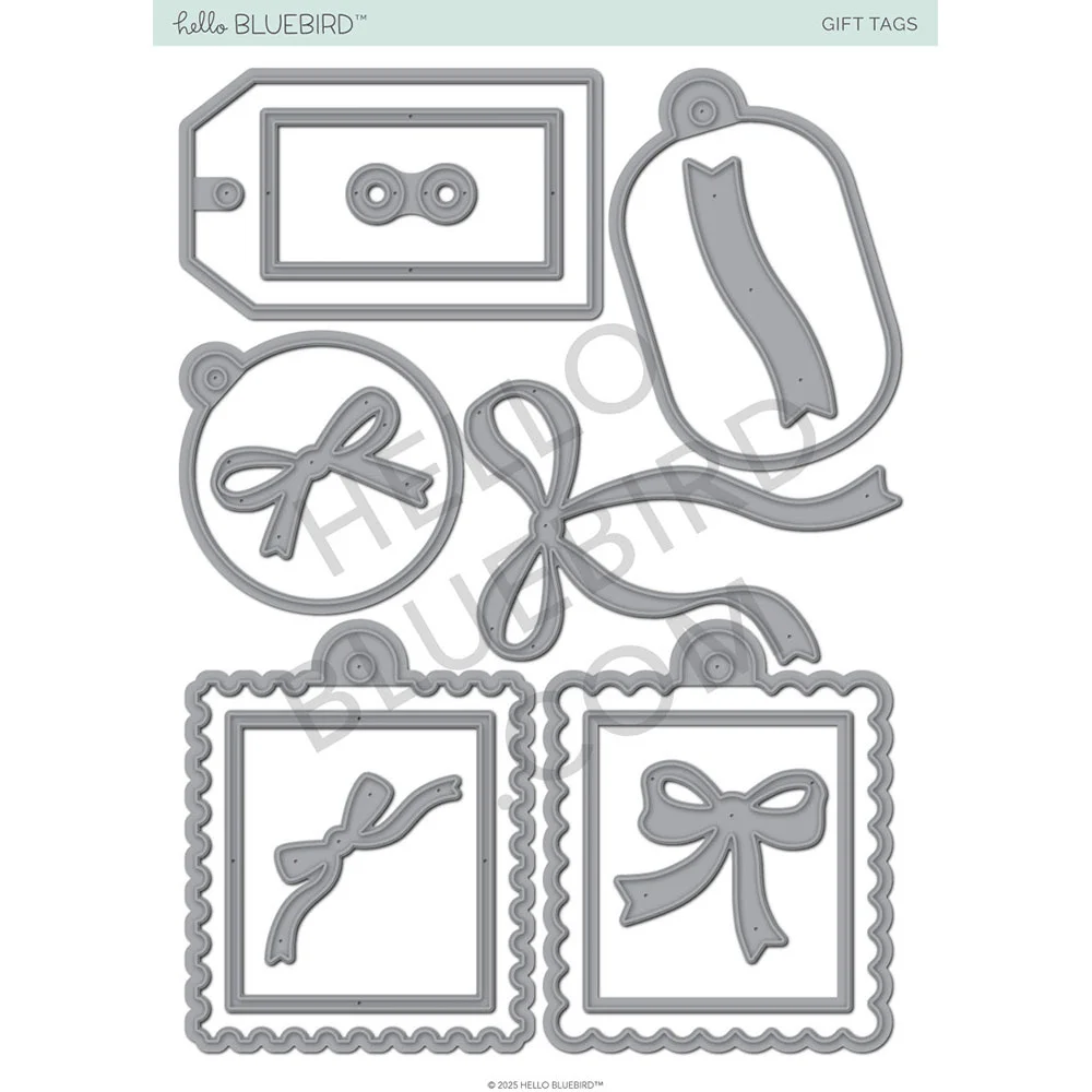 新しいハローブルーバードスタンプとダイ、郵便局広場シーンダイカット、そり遊びパーティー、メリーメールギフトタグ、ダイDIYスクラップブッキングカード