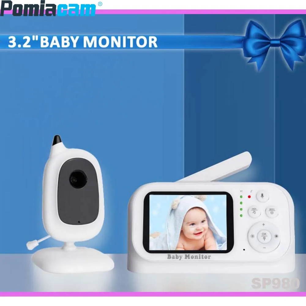 

Baby Monitors 2.4G Wireless with 3.2 Inch LCD Video Two Way Audio Wireless Night Light Temperature Pet Camera Nanny Music SP980