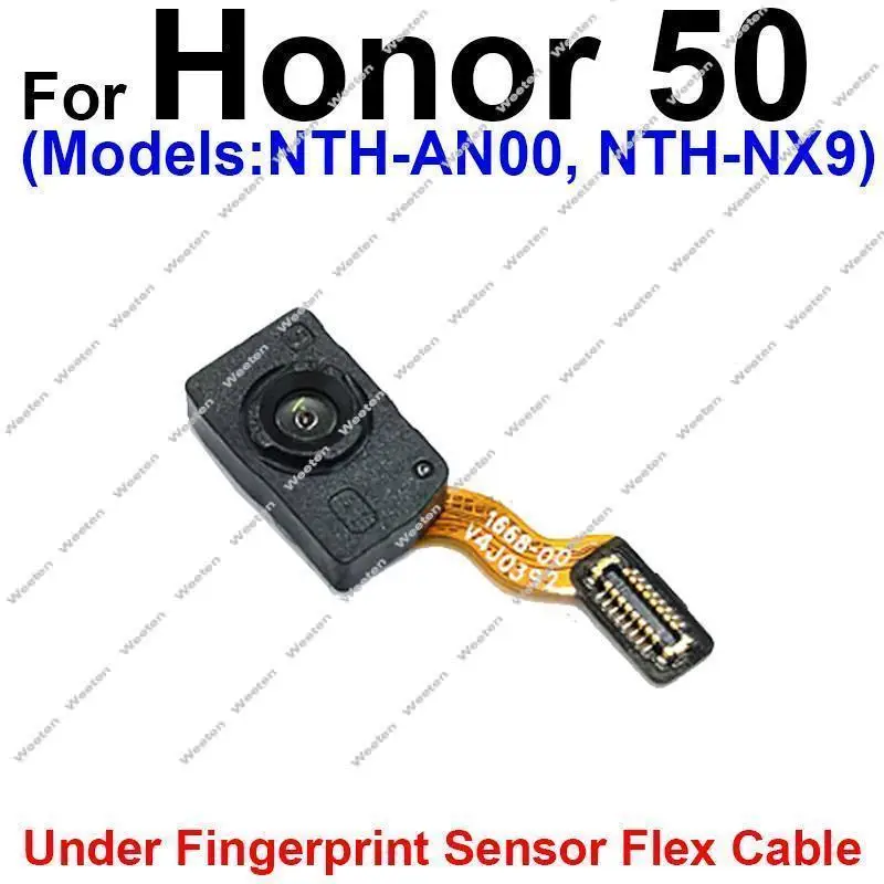 For Huawei Honor 50 Pro 50 Lite 50 SE Under Screen Power Button Fingerprint Flex Cable Home FingerPrint Sensor Replacement Parts