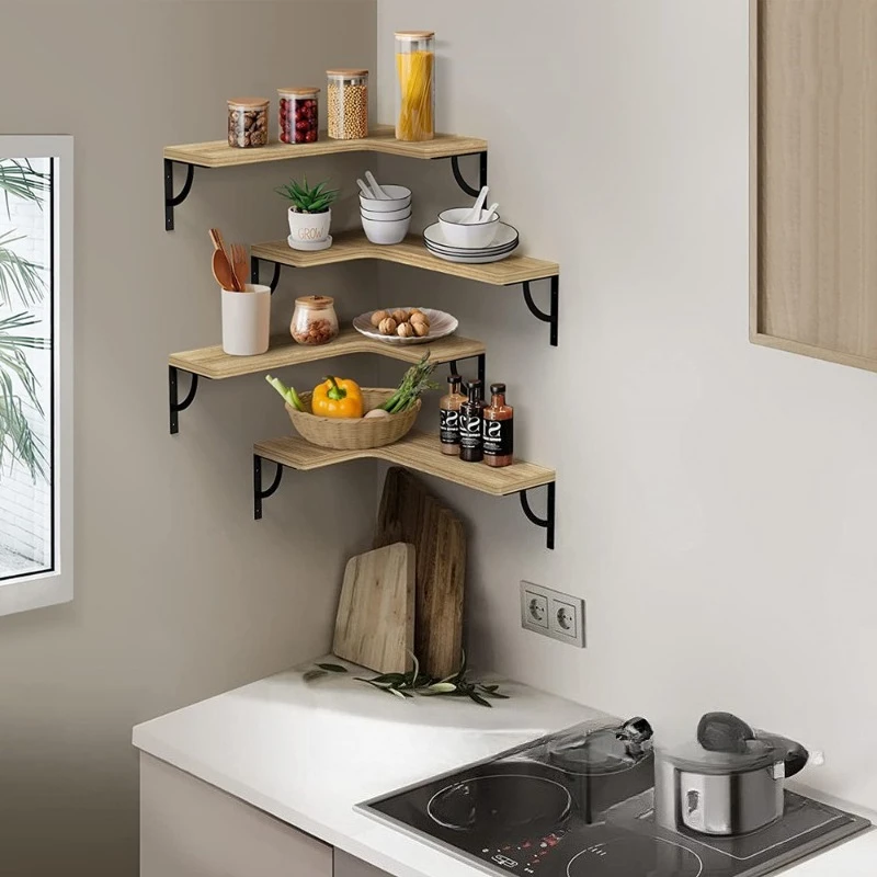 

Custom Wall Holders Wood Floating Shelves Decor Rustic Farmhouse Wall Shelves Room Racks for Wall Storage Book Shelves Set of 4