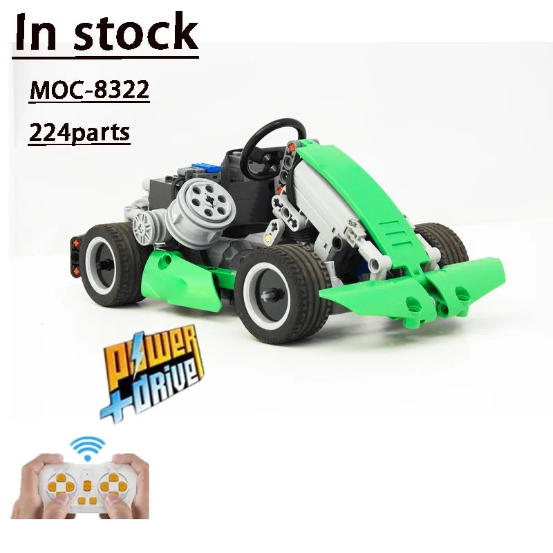 

MOC-8322 Mini Kart APP RC 224 Parts RC Speed Race Car Building Block Model Stitching Building Blocks Adult Kids Birthday ToyGift