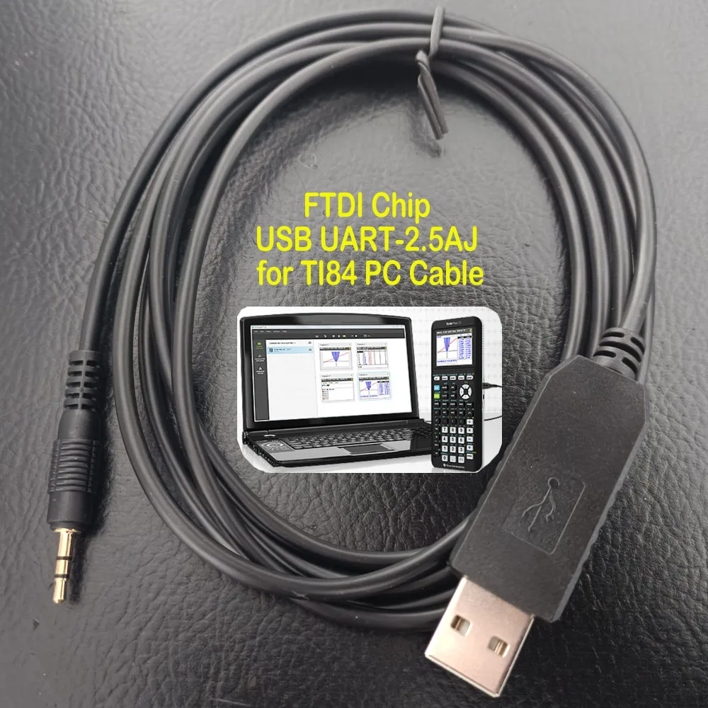 

FTDI USB-2.5 Stereo Serial Cable for Texas Instrument TI84 Calculator to PC Program/Flash/Upgrade/Console Cable