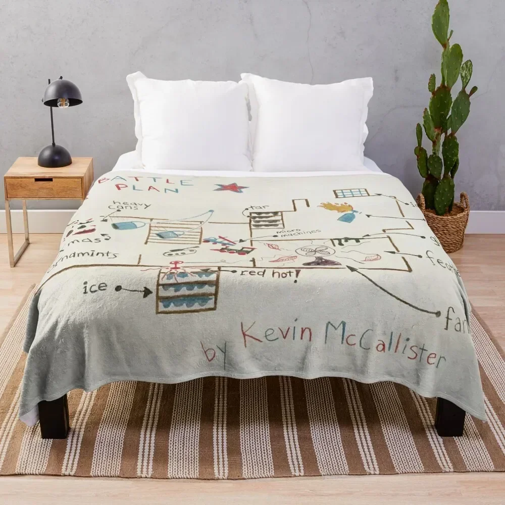 Kevin's Battle Plan Throw Blanket Decorative Beds Decorative Throw Baby Blankets