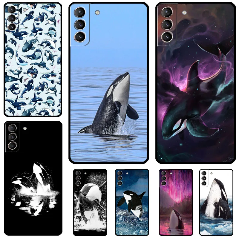 Killer Whale Orca Case For Samsung Galaxy S24 S23 S22 S21 Plus Ultra Note 20 S9 S10 Note 10 S20 S21 FE Cover