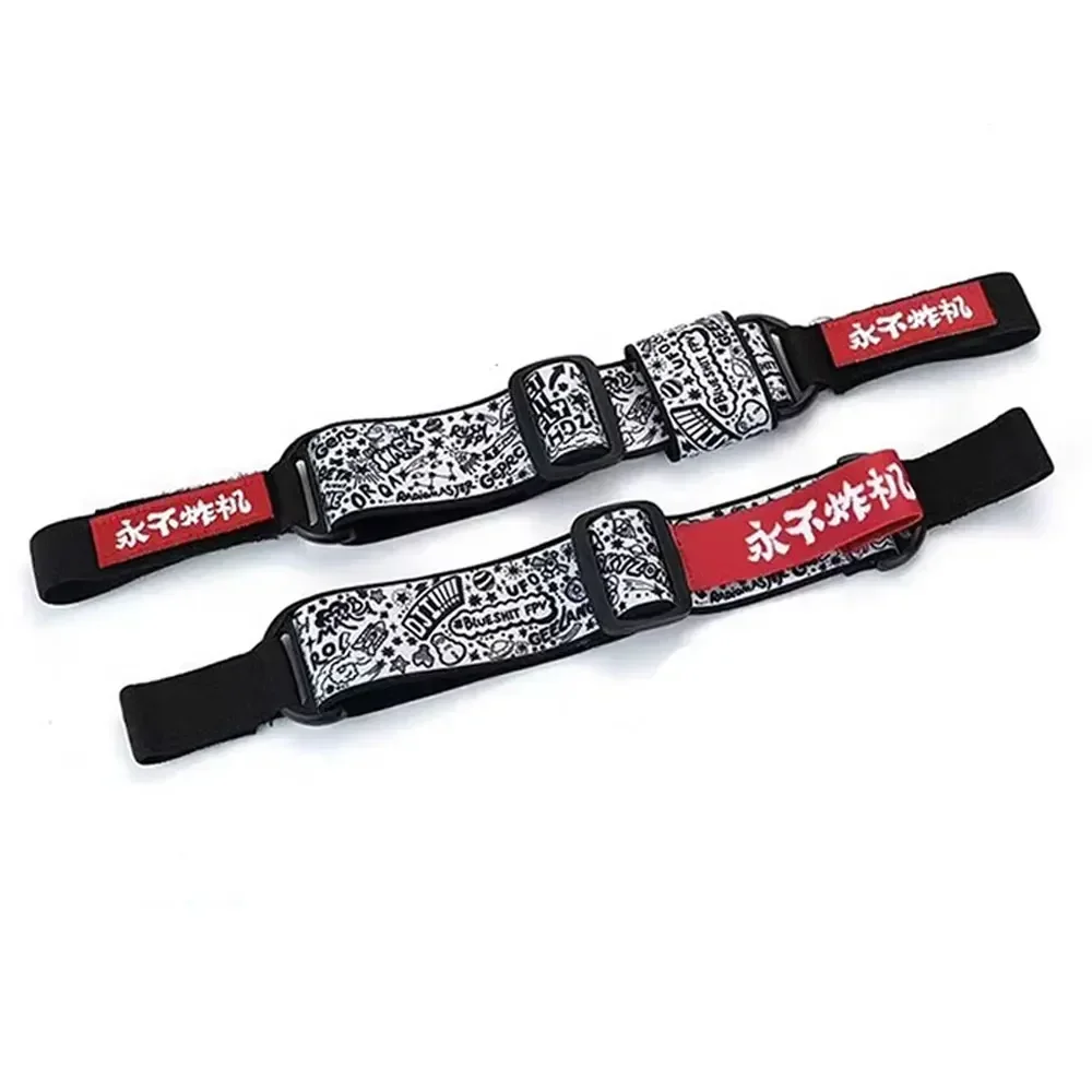 Never Crash Adjustable FPV Goggles Strap Headband with Battery Storage for Fat Shark Skyzone DJI Goggles 2 Graffiti Design