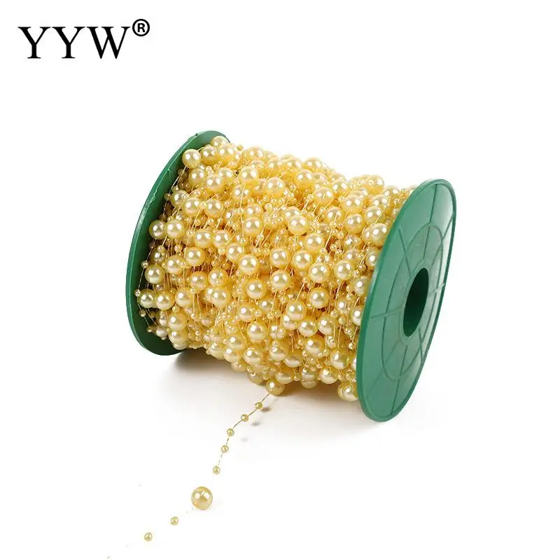 60m/Spool 12 Colors ABS Plastic Imitation Pearl Bead Chains For Women Handmade Necklace Jewelry Making Findings Accessories