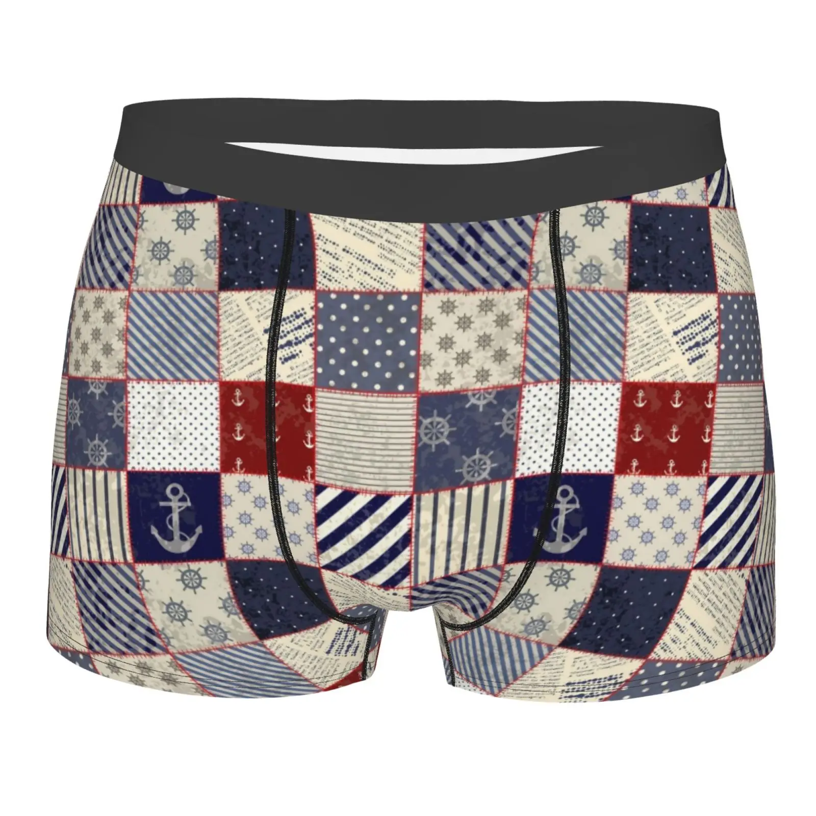 

Мужское нижнее белье Ocean Voyage в клетку, боксеры, мужские новые трусы, дышащие мужские трусы с принтом, мужские трусы-боксеры