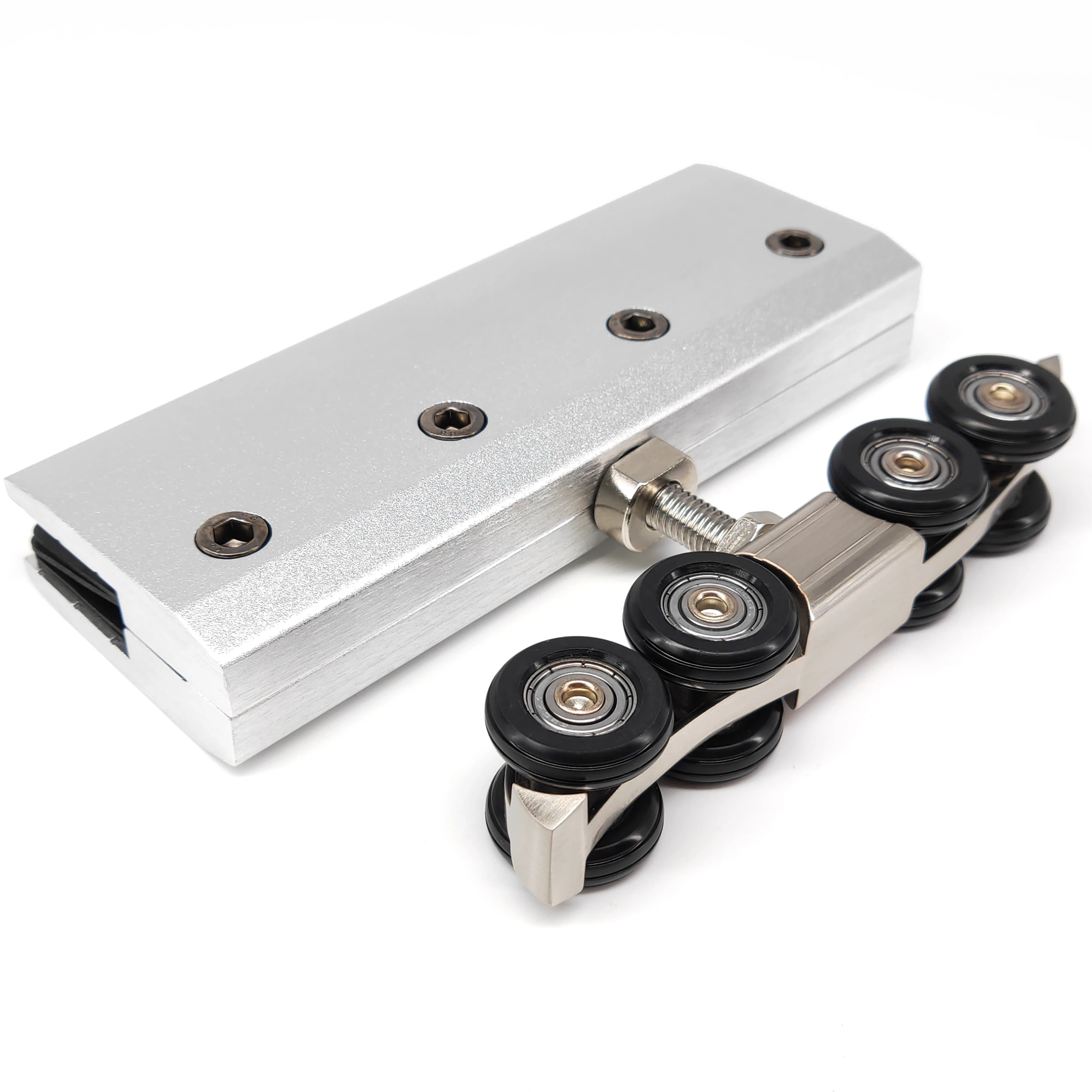 Effortless Gliding Aluminum Alloy Glass Sliding Door Roller 120kg Capacity Low Noise Rust-proof Design for Garage Door Hotel Use