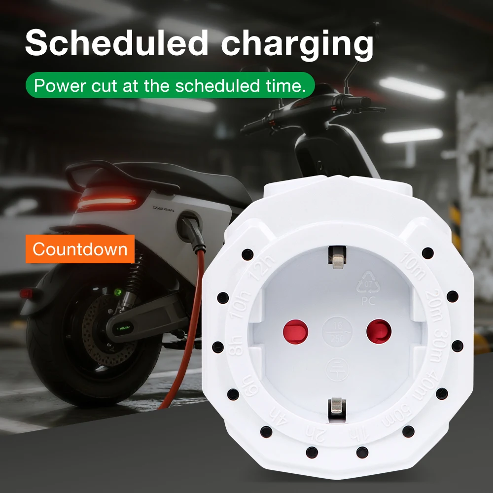 24 Hours Timer Switch Timer Socket Mechanical Programmable Smart Countdown Cycle Switch Socket Auto Power off EU Plug