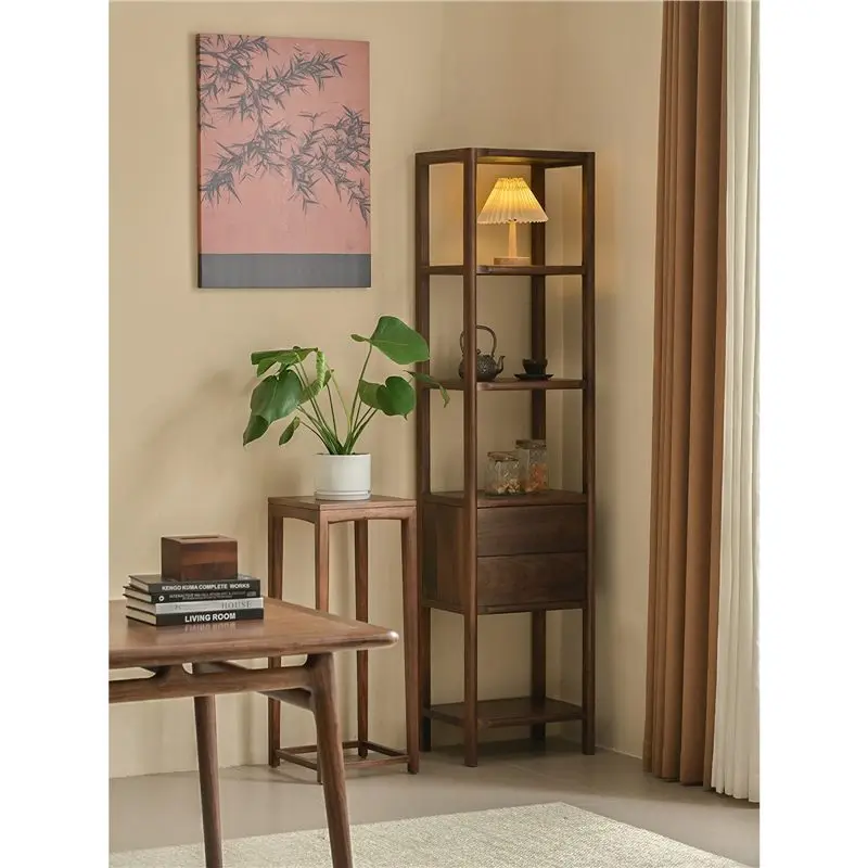 

New solid wood new Chinese-style Bogu frame Duobao Pavilion shelf office tea room display cabinet partition display bookshelf