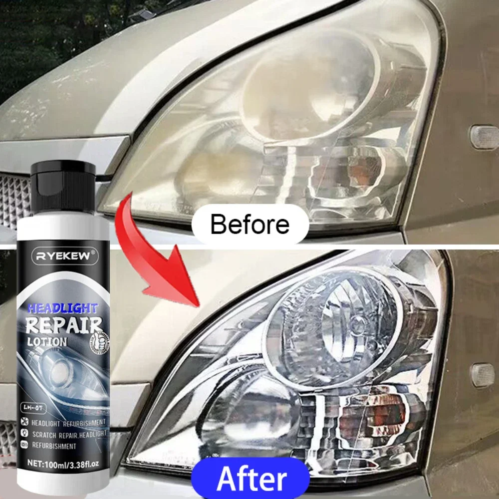 100ml Car Headlight Restoration Agent Renewal Polish Paste Remove Oxidation Scratch Repair Maintenance for Citroën Chery Renault