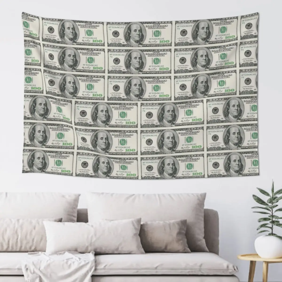 Dollar Tapestry Funny Wall Hanging Aesthetic Home Decor Tapestries for Living Room Bedroom Dorm Room