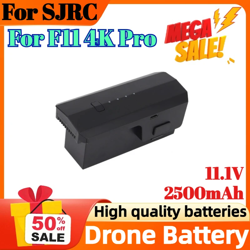 

2500mAh 11.1V Drone Battery for SJRC F11 Pro 2-Axis Gimbal Professional Real 4K HD Camera GPS FPV RC Drone Spare Part