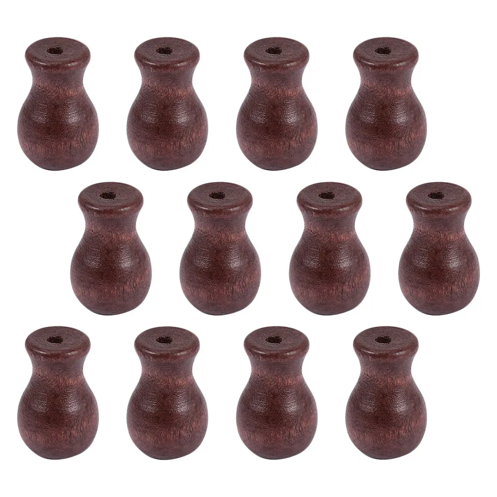 

24pcs Blind Wood Decor Brown Wooden Cord Knobs Pulls Tassels for Window Curtain Accessories Room Decor Blind Pull Ends