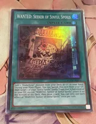 Yugioh KONAMI Duel Monsters AGOV-AE054 WANTED: Seeker of Sinful Spoils Super rzadka azjatycka angielska kolekcja Mint Card