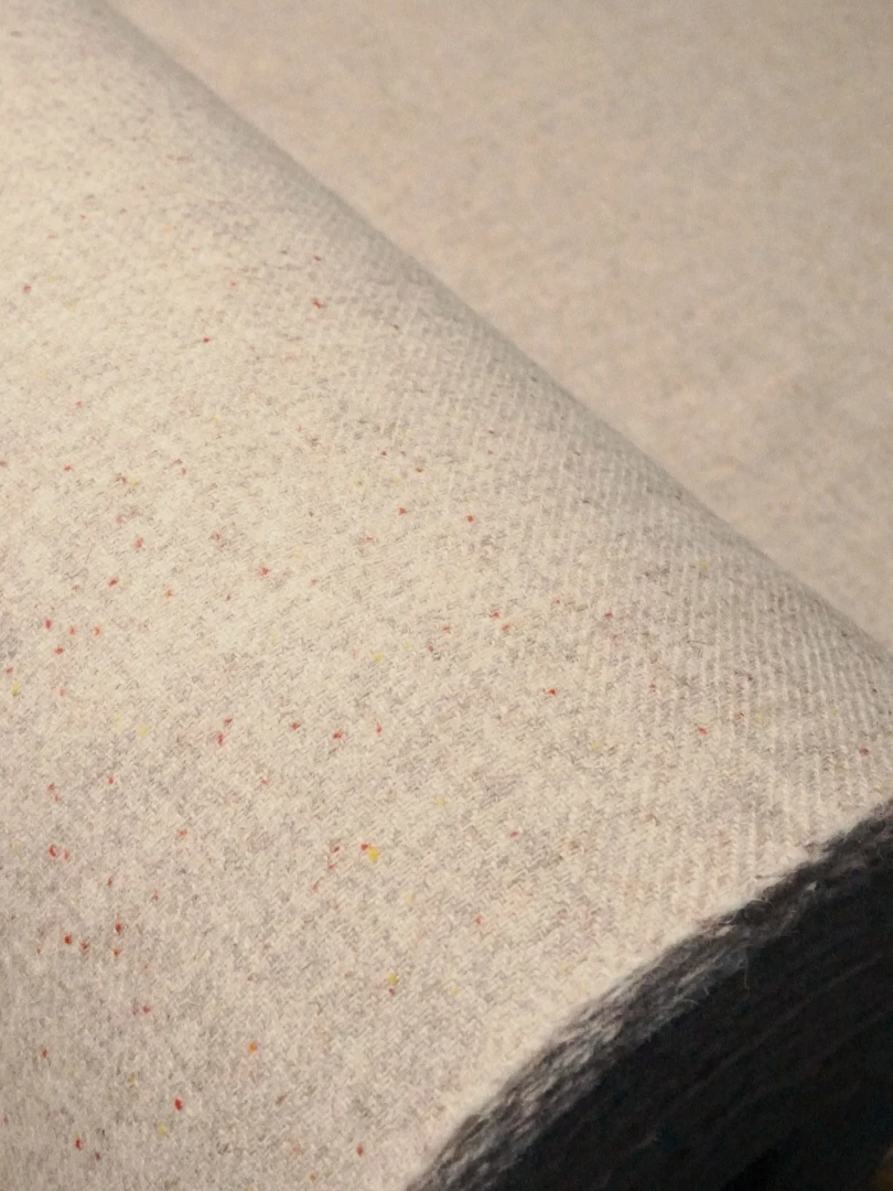 Picture 4: Harris Tweed Woolen Fabric Autumn Winter Checkered Patterned Tan Dot Suiting Material for Clothing Bags DIY Handmade Projects