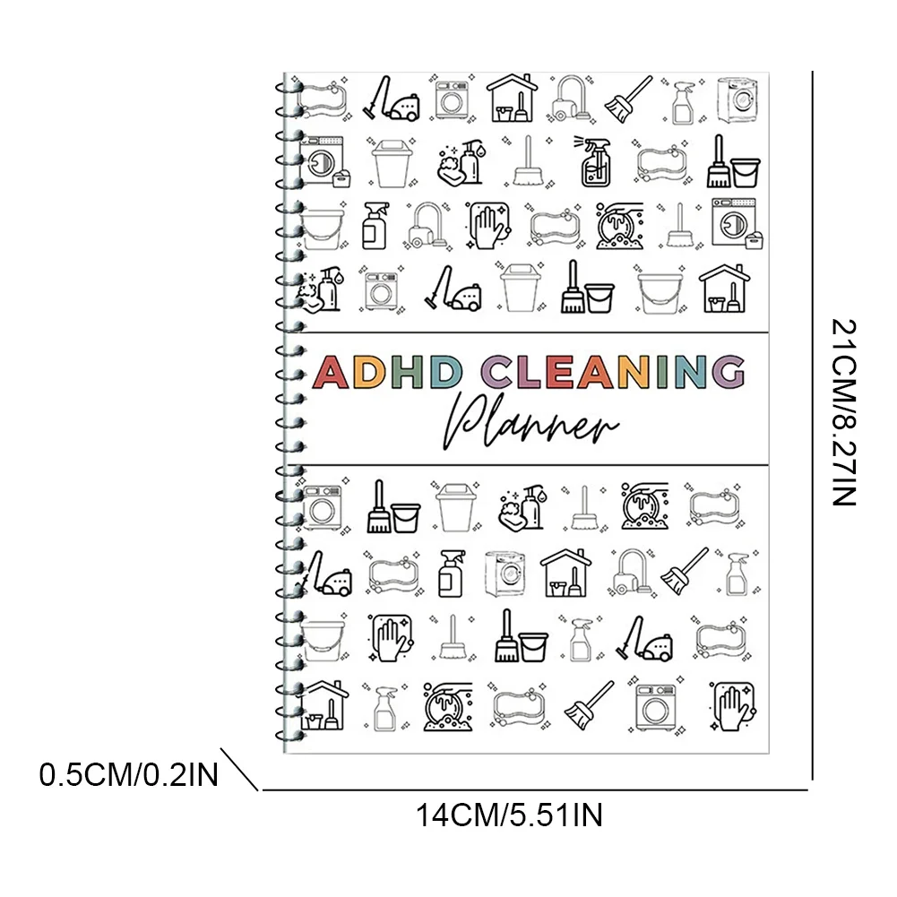 Household Cleaning Schedule Wear Resist Editable Family Chore Chart Multifunction Yearly Cleaning Planner for Home Decor