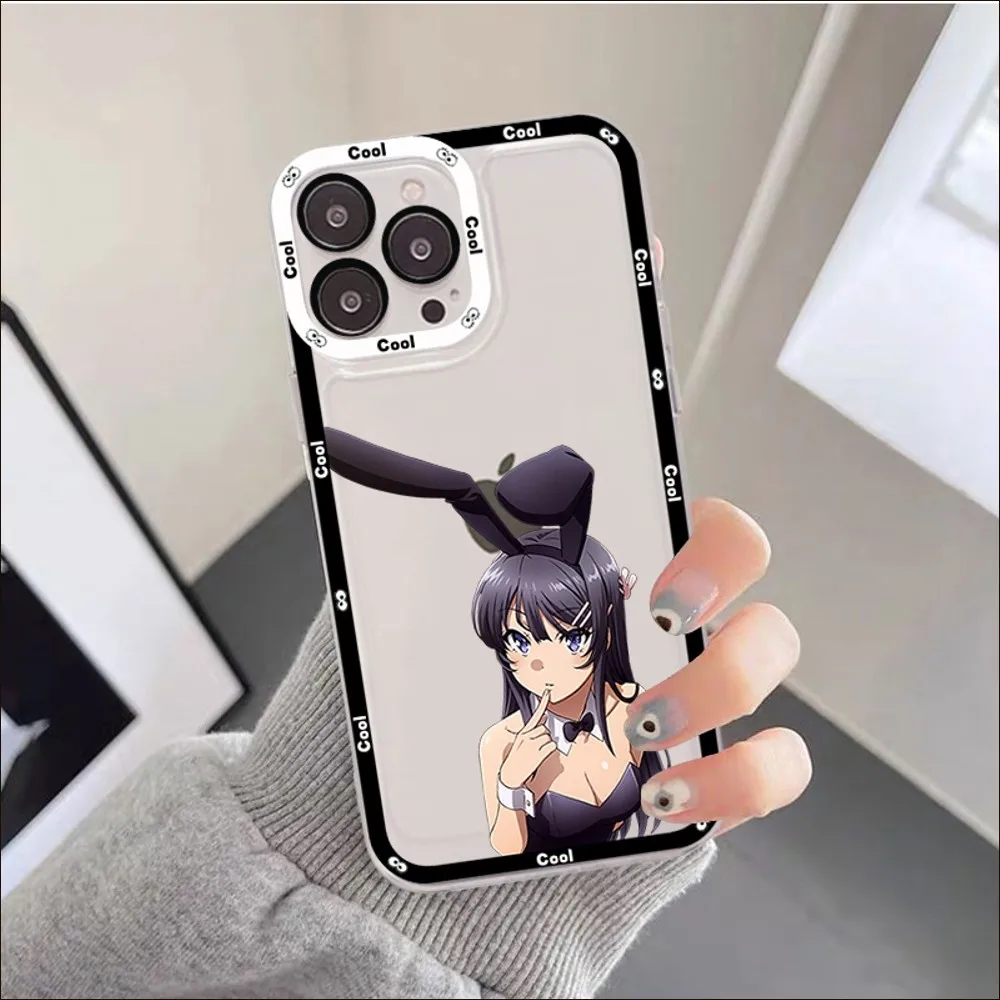 Anime Mai Sakurajima Phone Case For IPhone 11 12 13 14 Mini Pro Max XR X XS TPU Clear Case For 8 7 6 Plus SE 2020