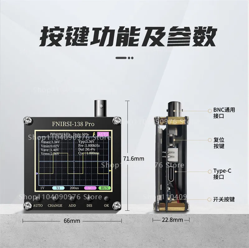 Portable Digital Oscilloscope Auto Repair Handheld Small Transistor Tester LCR T
