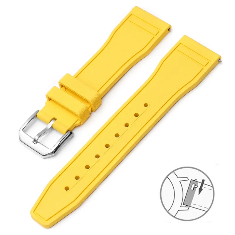 20/21/22Mm Fkm High-End Rubberen Band Voor Iwc Piloot Horloges En Portofino Serie Mannen Vrouwen Mode Casual Horlogeband