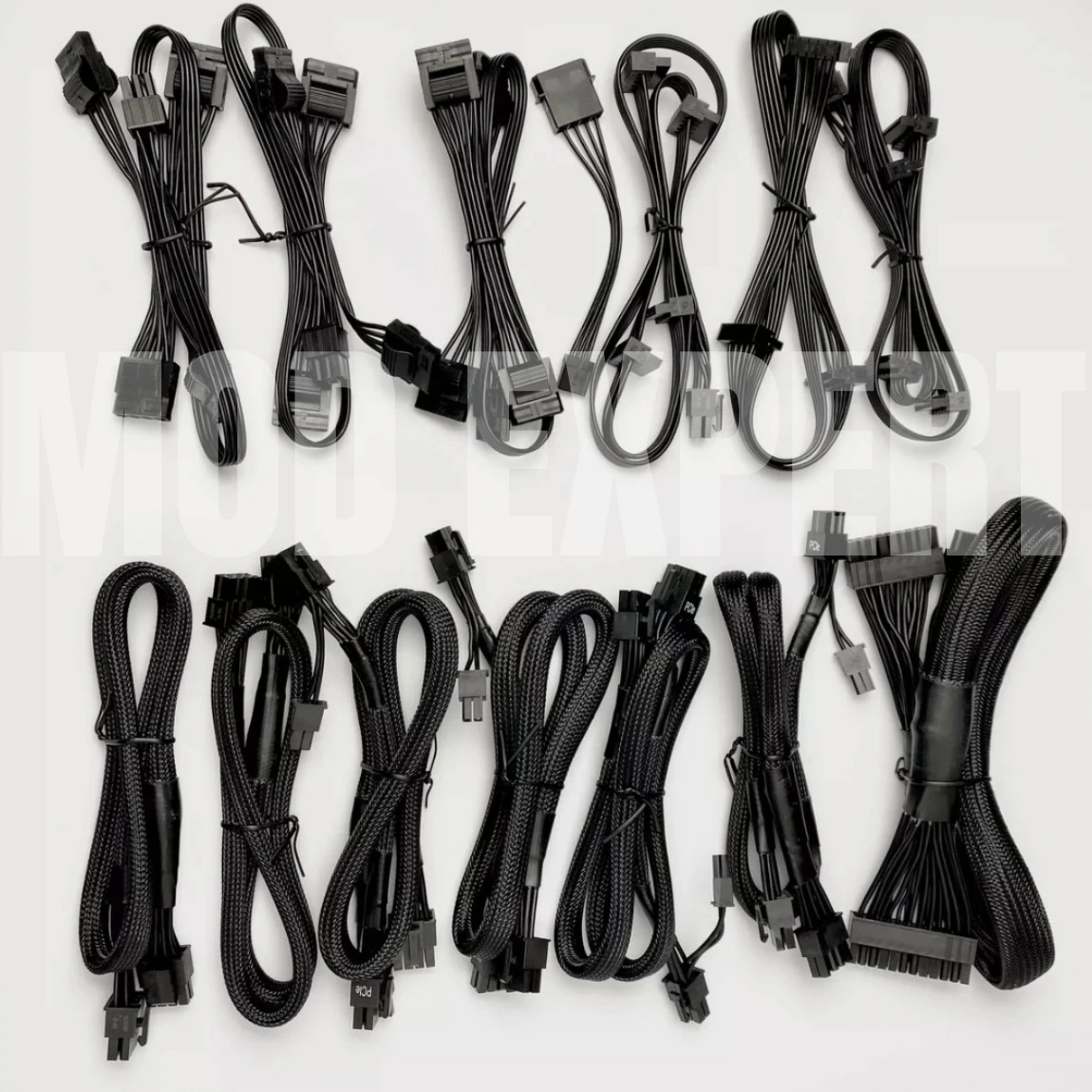 TYPE 3 Modular Power Cable for Corsair HX1050, HX850, HX750, HX650 Gold Power, GPU PCIe 8Pin, CPU 4+4Pin, SATA, Molex IDE, 24Pin