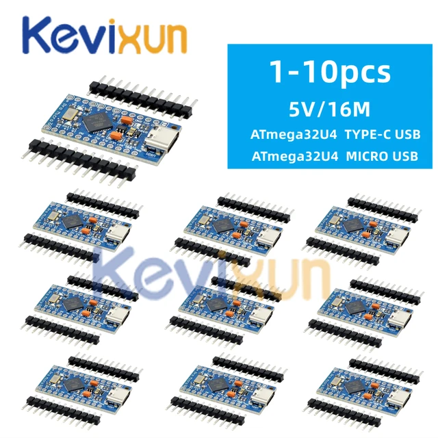 Nowy moduł Pro Micro do arduino ATmega32U4 5 V/16 MHz z 2-rzędowym złączem pinowym Do Leonardo w magazynie. najlepsza jakość 1-10szt
