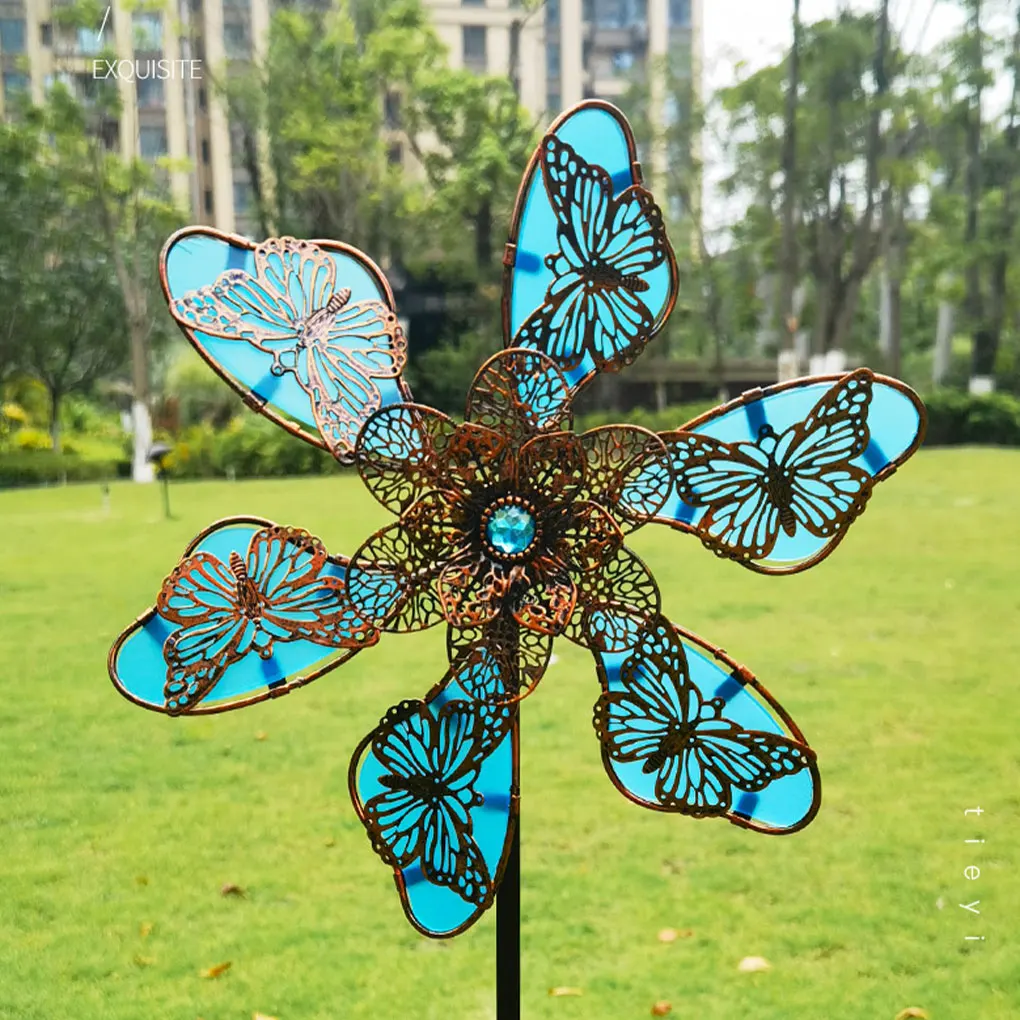 

Enjoy Tranquility Of Courtyard Villa Balcony Windmills Courtyard Outdoor Decoration Iron Windmills