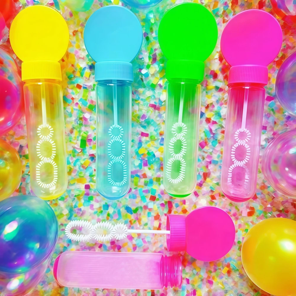 12/24 Pcs Liquid Free Bubble Empty Tube Birthday Wedding Party Guest Gift Decoration Christmas Carnival School Prize Gift Pack