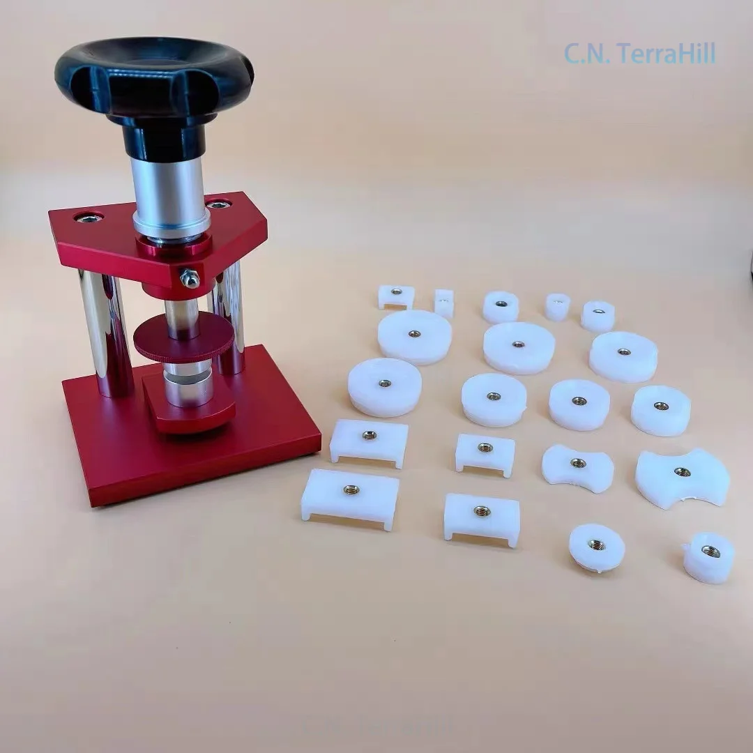 Watch Back Case Press Tool Metal Screw Type Watchmaker Presser High Precision Manual Watch Repair Tool with Press Dies